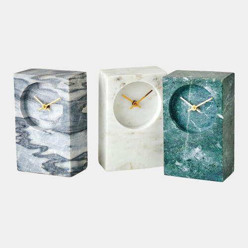 Appellative Marble Tower Clock-Green