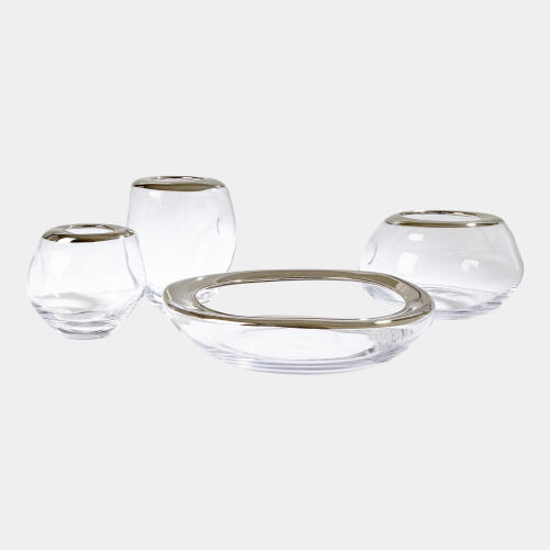 Harper Organic Formed Bowl-Platinum Rim