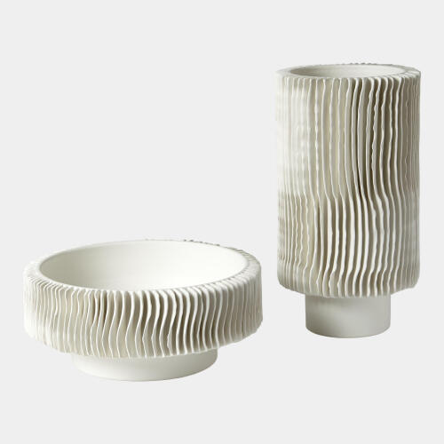 Mator Vase-Matte White-Low
