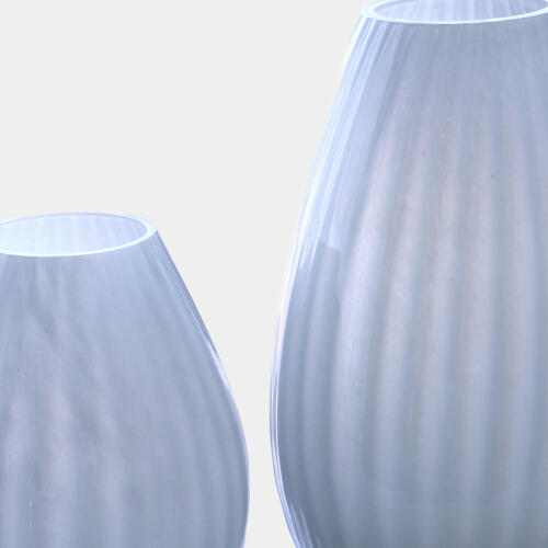 Otis Cased Glass Vase-Stripe-Blue