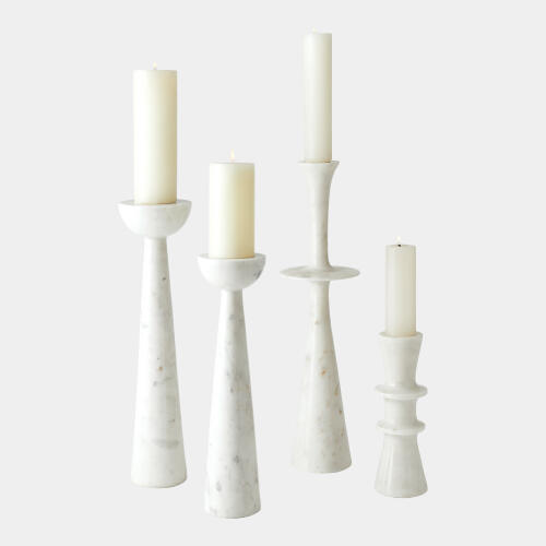 Formosa Candle Holder-Round Top-White