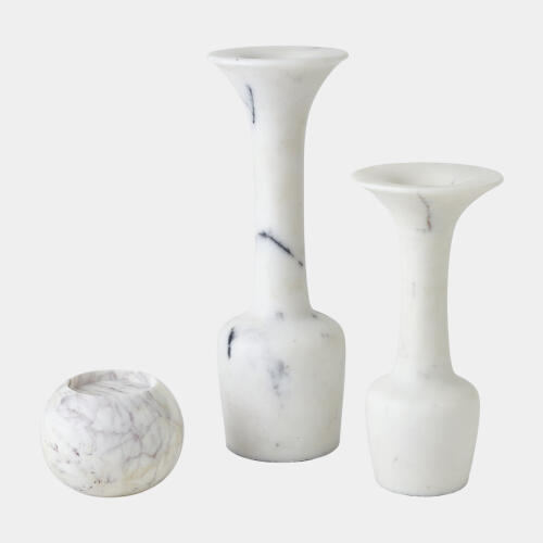 Globe Candle Holder-White