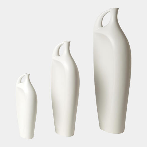 Indentation Vase-Matte White