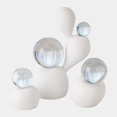 Single Meringue Sculpture-Sm w/Sphere