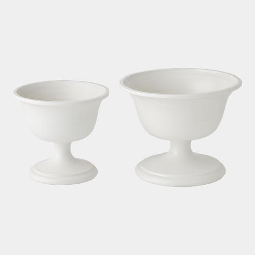 Villa Chalice Compote-Matte White-Lg