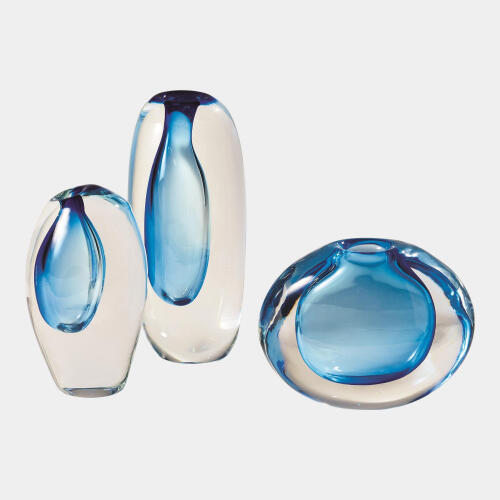 Offset Vase-Light Blue-Sm