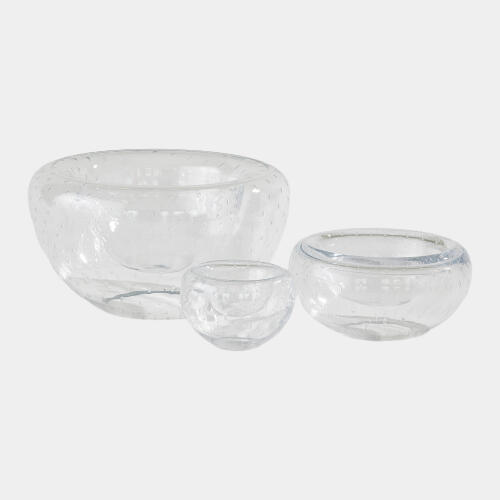 Double Take Bowl-Clear Seeded-Sm