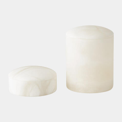 Gala Alabaster Canister-White-Short