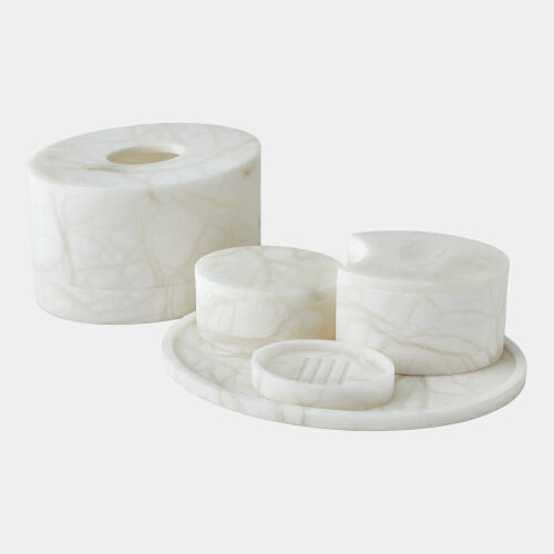 Elena Oval Box-Alabaster