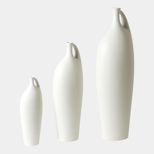 Indentation Vase-Matte White