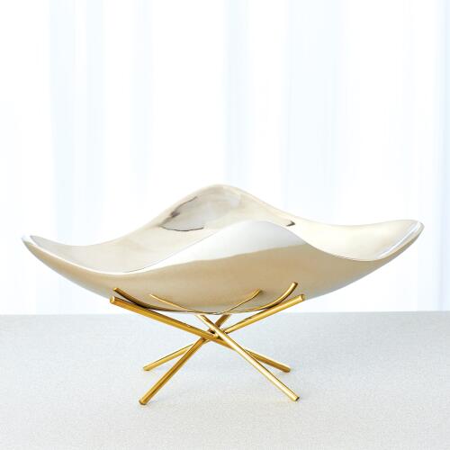 Thistle Decorative Bowl w/Brass Stand
