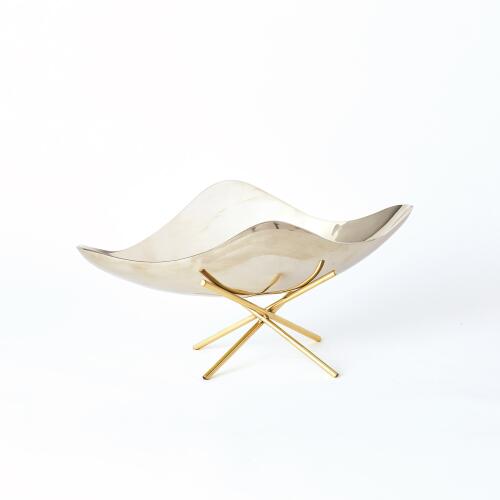 Thistle Decorative Bowl w/Brass Stand