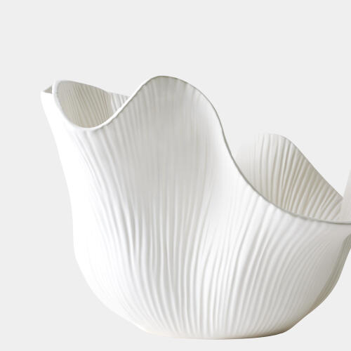 Scallop Bowl-Matte White