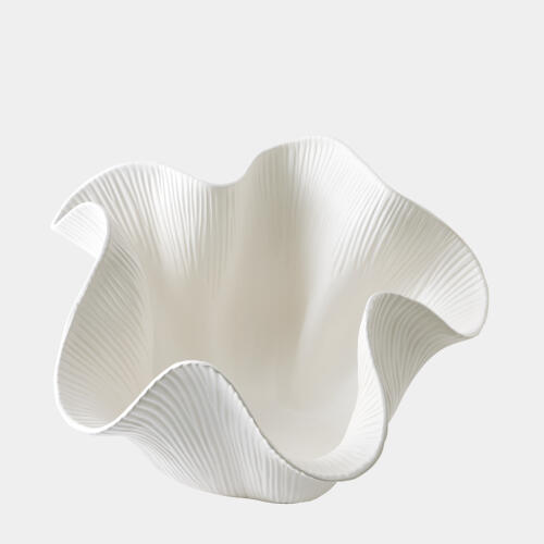 Scallop Bowl-Matte White