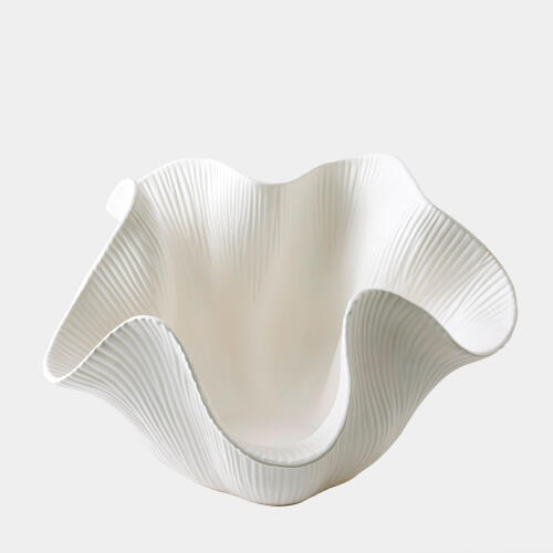scallop bowl-matte white