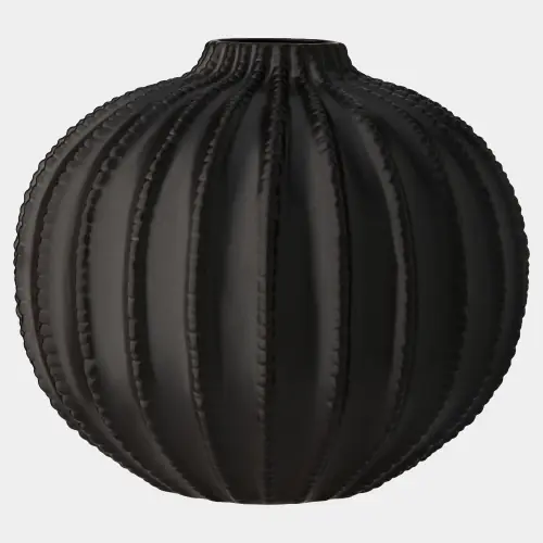 Nebula Vase-Ripple-Black