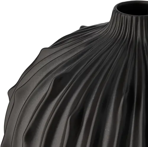 Nebula Vase-Ridged-Black