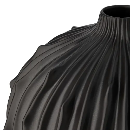 Nebula Vase-Ridged-Black