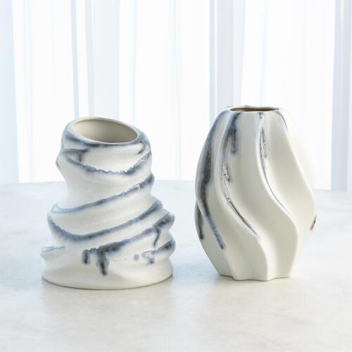 Melting Vase-Indigo Drip