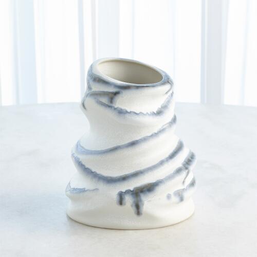 Melting Vase-Indigo Drip