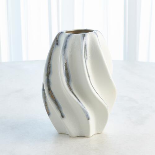 Twist Vase-Indigo Drip