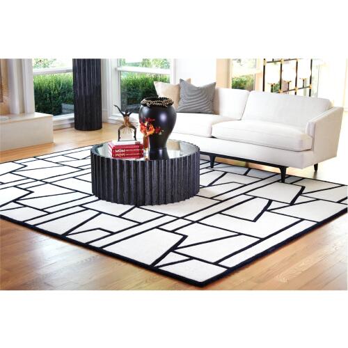 Zig Zag Rug-Ivory/Black