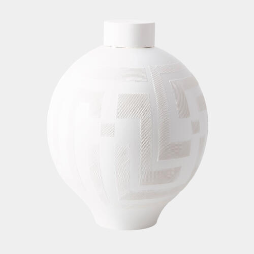 Chaco Lidded Jar-Matte White