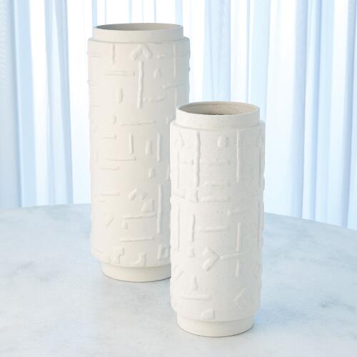 Sankuru Vase-Rustic White