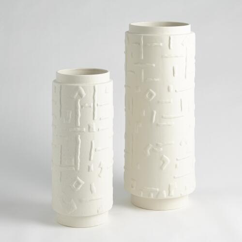 Sankuru Vase-Rustic White