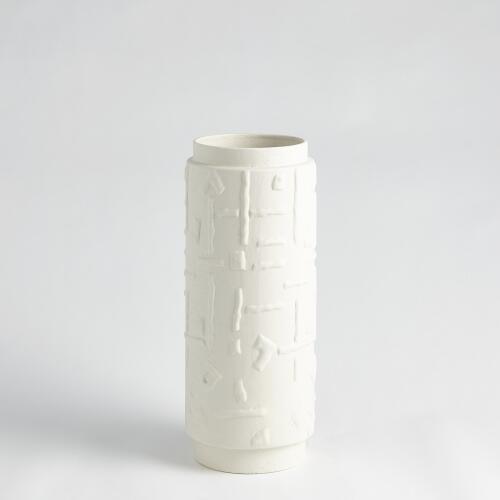 Sankuru Vase-Rustic White