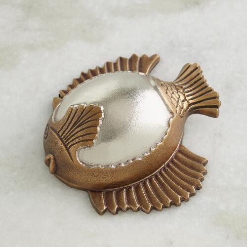 Talman Fish Box-Nickel/Antique Brass