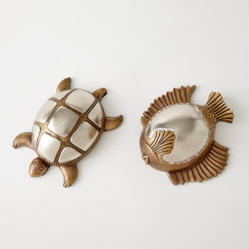 Talman Fish Box-Nickel/Antique Brass