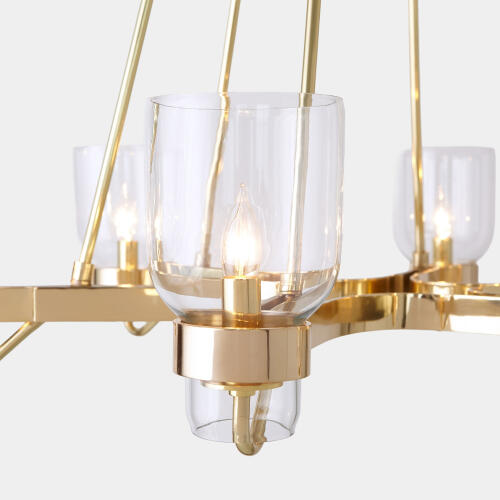 Richard Six Light Chandelier-Shiny Brass