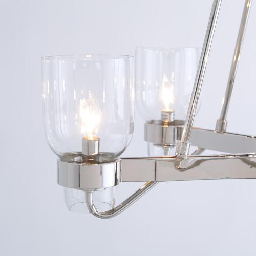 Six Light Chandelier-Shiny Brass