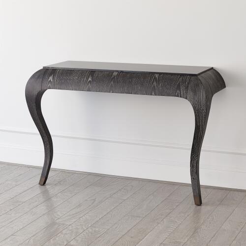 Paris Wall Console-Black Cerused Oak