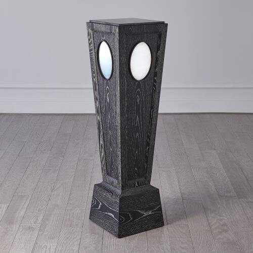 Proust Pedestal-Black Cerused Oak