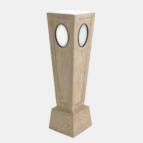 Proust Pedestal-Gray Sandblasted Oak