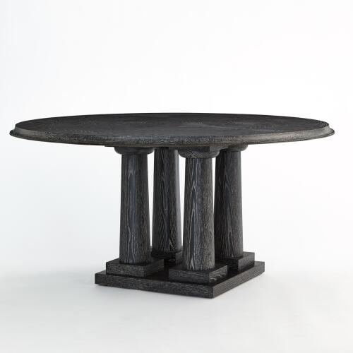 Titian Dining Table-Black Cerused Oak