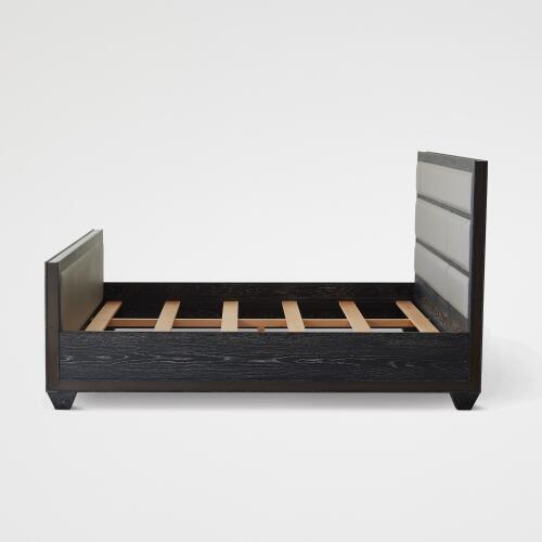 Brazil Bed-Black Cerused Oak