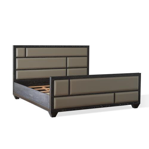 brazil bed-black cerused oak