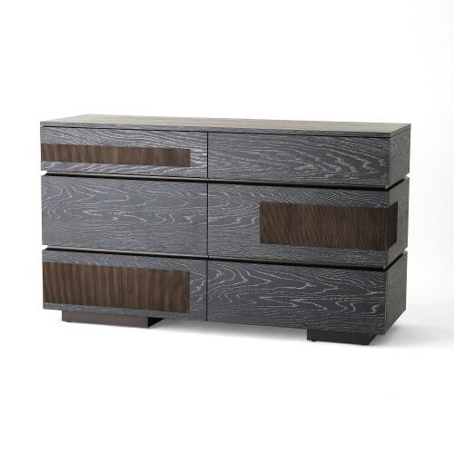 Brazil Dresser-Black Cerused Oak