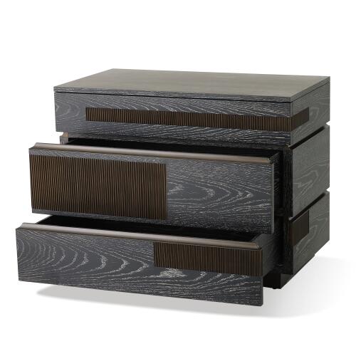 Brazil Chest-Black Cerused Oak