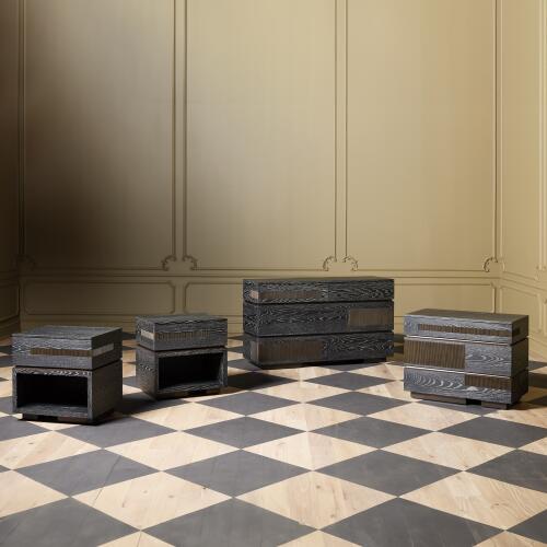 Brazil Chest-Black Cerused Oak