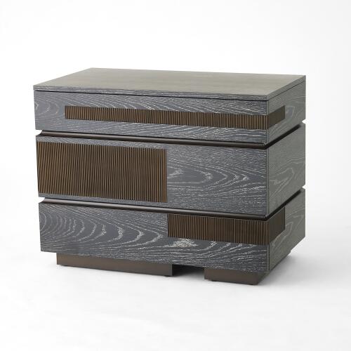 brazil chest-black cerused oak