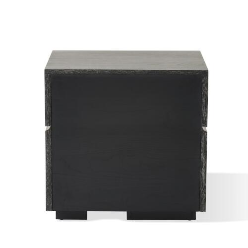 Brazil Bedside Chest-Left-Black Cerused Oak