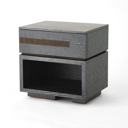 brazil bedside chest-black cerused oak