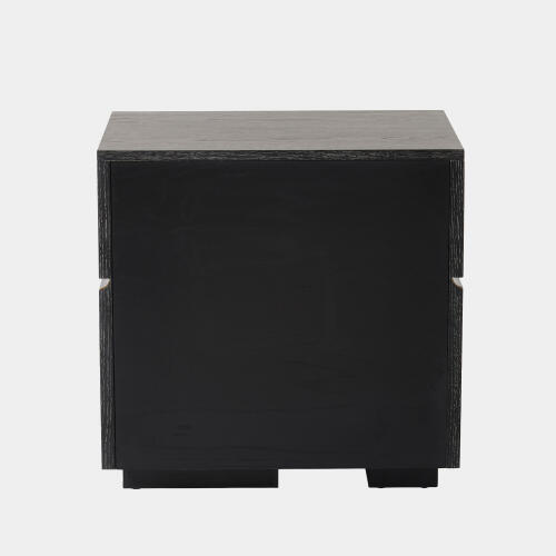 Brazil Bedside Chest-Right-Black Cerused Oak