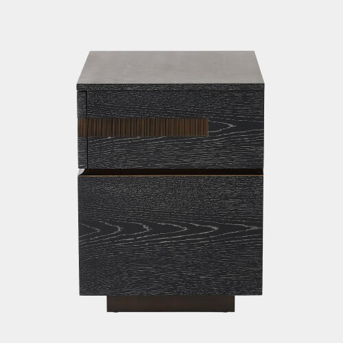 Brazil Bedside Chest-Right-Black Cerused Oak