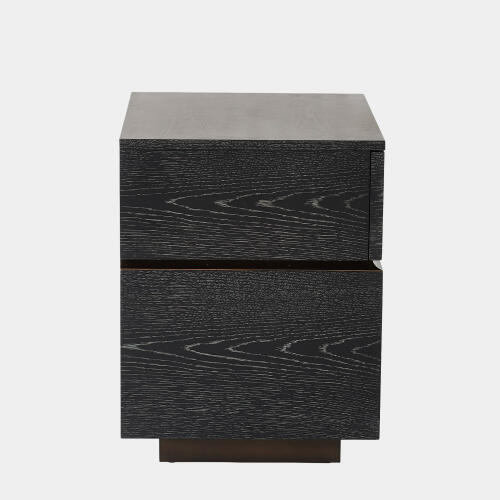 Brazil Bedside Chest-Right-Black Cerused Oak