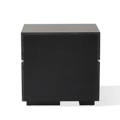 Brazil Bedside Chest-Black Cerused Oak